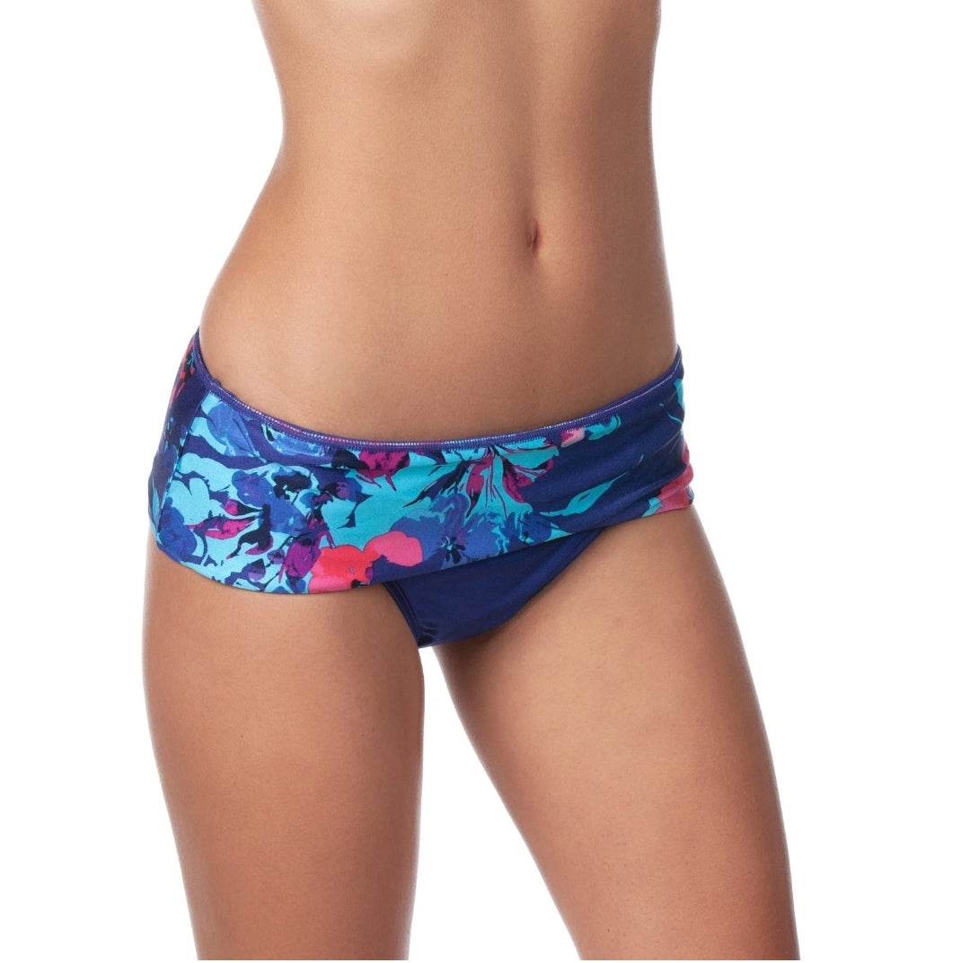 Panache Tallulah Fold Over Bikini Swimsuit Swim Navy Bottom Swimwear - Biamonde